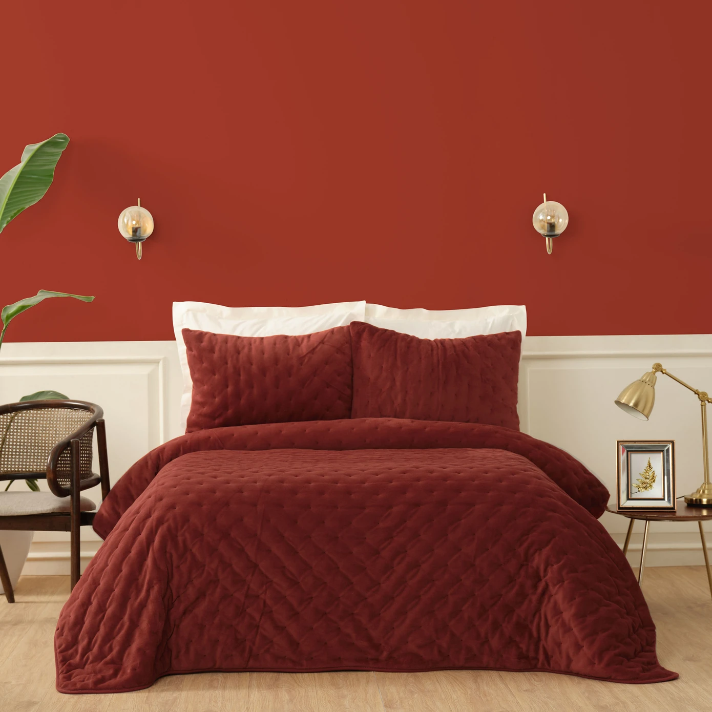 [200.21.01.0167] TIANA TERRACOTTA DOUBLE KS CHESTER BED MATTRESS