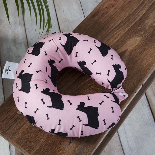 VISCO COMFY PINK TRAVEL NECK PILLOW